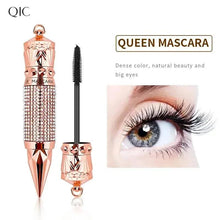 Queen Mascara tube and wand with rhinestone shell and dark black lash color