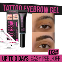 3D Peel-Off Eyebrow Gel Tint, Waterproof Tattoo Cream, Long-Lasting Dye, Natural Brow Shaping, Unisex, Safe for All Skin Types
