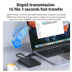 2.5" External Hard Drive Enclosure USB 3.0 Hard Disk Case 6TB Supports 7mm 9.5mm SATA SSD HDD For Laptop PC