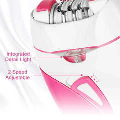 Kemei 189A Women Painless Epilator Rechargeable Body Hair Removal Machine Electric Shaving Private Part Bikini Armpit Depilation