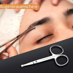 2 sets of small beauty scissors for facial hair -nose, beard, eyebrows, eyelashes-professional stainless steel trimming scissors