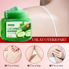 350g Cucumber Exfoliating and Purifying Scrub, Contains Cucumber Ingredients, Moisturizing Shower and Bath Gel, Suitable for Smooth Light Beige Skin, Hypoallergenic Formula, Family Size 350g/12.35 Oz, Suitable for All Light B