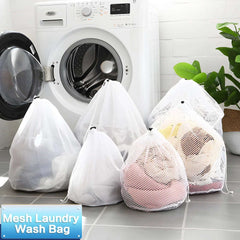 1PC Mesh Laundry Wash Bag – Machine Washable with Drawstring, Reusable & Travel-Friendly for Blouses, Stockings & Underwear