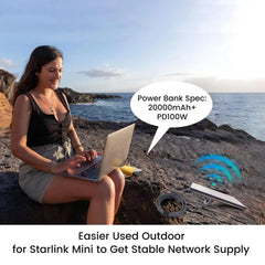 C to DC/D to D Power Adapter for Starlink Mini PD100W USB C Female to DC5521 Male Connector Charge Barrel Jack Power Adapter