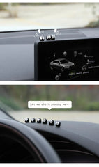 5/10/20/50pcs Cute Black Elf Car Interior Decoration Funny Auto Center Console Rearview Mirror Ornaments For Car Accessories