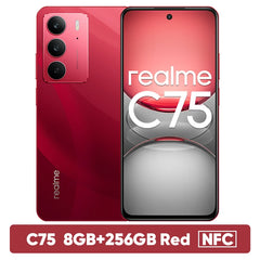 [العرض الأول عالميًا] هاتف realme C75 الذكي Helio G92 Max شريحة Helio G92 Max بطارية 5828 مللي أمبير/ساعة شحن 45 وات شاشة 6.72 بوصة 90 هرتز كاميرا 50 ميجابكسل NFC IP69
