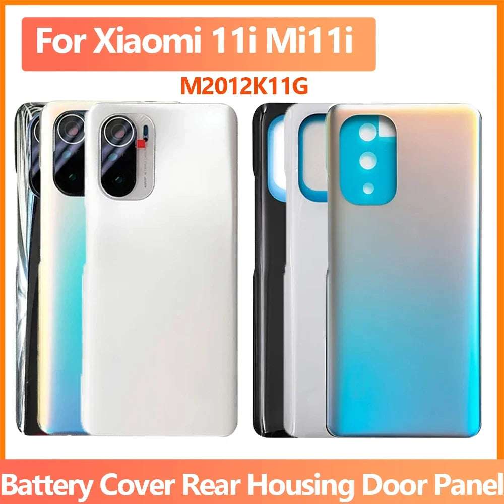 For Xiaomi Mi 11i Mi 11X Pro Battery Back Cover 3D Glass Panel Rear Door Mi11i Glass Housing Case Adhesive With Camera Lens
