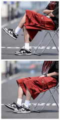 2024 Black Cool Cargo Shorts for Men and Women Couples Thin Loose Dopamine Sports Casual Korean Hip Hop Outwear Shorts Men