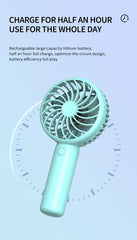 1200mAh Mini Portable FansHandheld USB Rechargeable Quiet Handheld FanAir cooler Outdoor Travel Hand Fans ventilation Fan