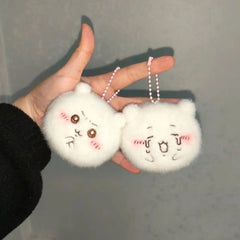 New Cute Plush Cartoon Chikawas Squeak Doll Keychains Pendant Girl Heart Backpack Pendant Super Cute Keyring Jewelry Gifts N853