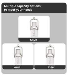 Bliksem 2in1 USB Flash Drive 32GB 64GB 128GB for TYPE-C PC High Speed USB Flash Drive 128GB USB 2.0 TYPE-C 32GB 64GB Pen Drive