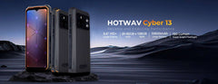 [World Premiere] HOTWAV Cyber 13 Rugged Phone 150LM Flashlight 8GB 128GB Smartphone 6.6'' HD+ 10800mAh 64MP Android 14 Cellphone