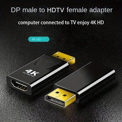 4K DisplayPort to HDMI-Compatible Adapter DP Male to Female HDMI-Compatible Converter 1080P Video for PC HDTV Laptop