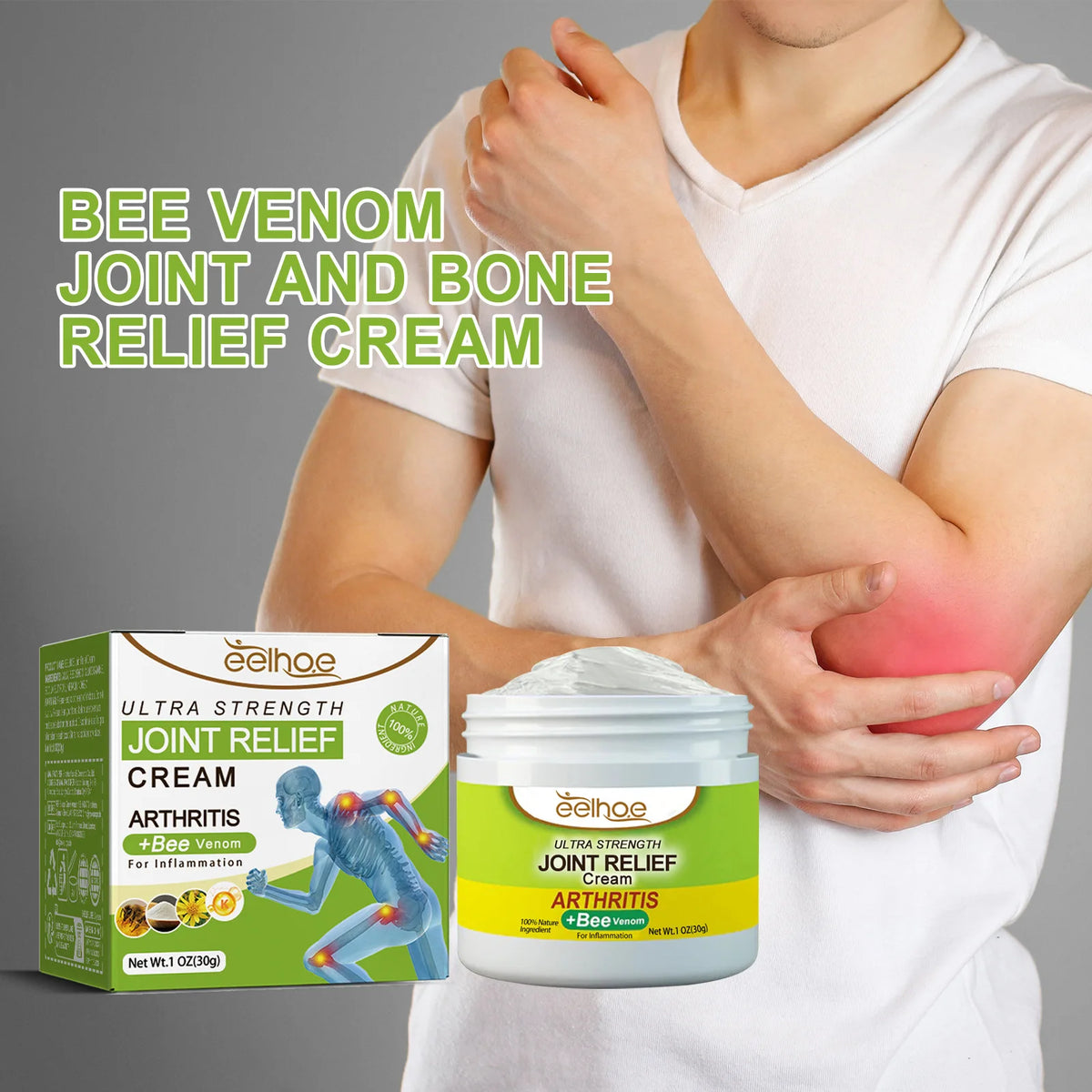 Bee Venom Joint and Bone Relief Cream Effective Joint Pain Relief Long Term Repair Muscle Strain Treatment Neck Massage Cream
