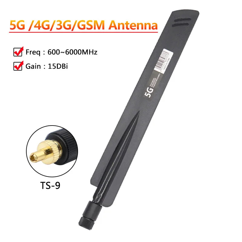 هوائي راوتر 5G 4G LTE 3G GSM 600~6000Mhz 15dbi خارجي WiFi Omni داخلي لاسلكي للاتصال مع TS9 SMA Male