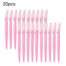 Pink eyebrow trimmer razors, 20-pack of disposable handles