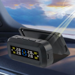Tire Pressure Monitoring System Temperature Warning New C External Battery Version Sensors Solar TPMS Car Tyre Pressure Monitor