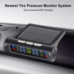 Tire Pressure Monitoring System Temperature Warning New C External Battery Version Sensors Solar TPMS Car Tyre Pressure Monitor