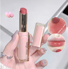 أحمر شفاه حريري لامع من Gege Bear Pump Lips Moisture Water Bomb مريح للغاية لامع غير لاصق في كوب مرطب للشفاه