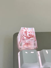 1Pcs High Quality Epoxy DIY Translucent Leaves Dry Flowers Paper Cross Axis Mechanical Keyboard Keycap Universal Accessories