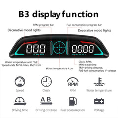 AD Car Speedometer With Alarm Water Temperature Meter G3 GPS / B3 OBD Head Up Display Accessories Auto Tachometer Clock Time