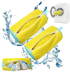 2/1PCS Shoe Washing Bag Washing Machine Laundry Bags with Zipper Closure Shoes Cleaning Bags Shoes Laundry Fluffy Fibers Sneaker