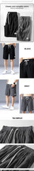 Men's drawstring silk shorts in black and gray, color option display