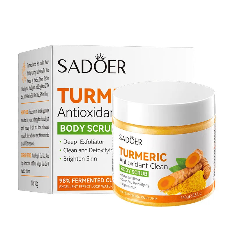 Turmeric Vitamin C Face Scrub Pore Minimizing, Skin Brightening Dead Cell Removal for Radiant Complexion