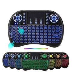 Backlit Mini Wireless Keyboard Spanish French Azerty Russian Portuguese Brazil Language Air Mouse With Touchpad N RGB PC TV Box