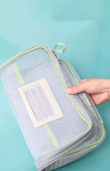 A4 Stationery Storage Bag Double-layer Mesh Zipper Bag Large Capacity Organizer Folders School Office Supplies Stationary Bag