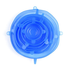6Pcs Silicone Stretch Lids, Food Bowl Covers, Reusable Food Saving Covers, Retractable Multifunctional Fresh-keeping Lid