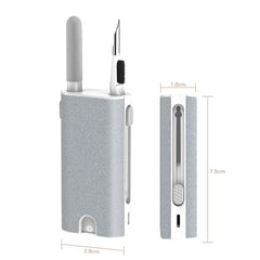 5 in 1 Keyboard Cleaner Brush Kit with Spray Port Portable Headset Cleaning Tool Multifunctional Accessories for Airpods 3