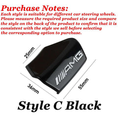 ABS Car Steering Wheel Emblem Sticker Interior Badge Decoration for Mercedes Benz W205 W168 W108 AMG W176 W204 W212 GLC CLA GLA