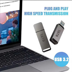 New 16TB Flash Drive USB 3.2 High Speed Transfer Type C U Metal Flash SSD Portable Mini Flash Drive Memory Waterproof U Drive