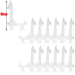 20x Portable Dish Display Stand Foldable Plastic Display Stand Photo Frame Stand Plate Saucer Pottery Display Home Storage Rack