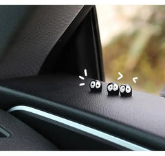 5/10/20/50pcs Cute Black Elf Car Interior Decoration Funny Auto Center Console Rearview Mirror Ornaments For Car Accessories