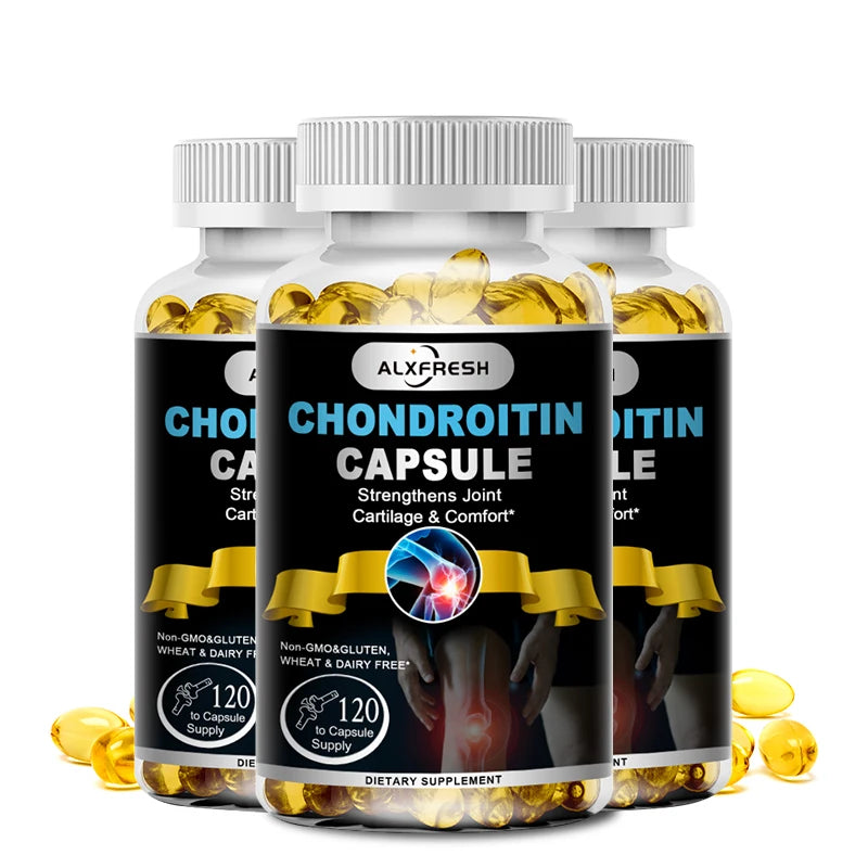 Alxfresh Glucosamine Chondroitin with MSM Turmeric Vitamin D for Bone, Absorption Calcium, Immune System Support Supplement