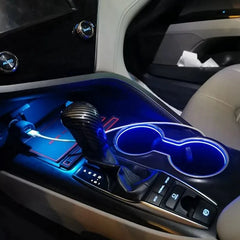 Car LED Cup Holder Atmosphere Lights Interior Decorative Ice Blue Lamp For Toyota Camry 2018-2023