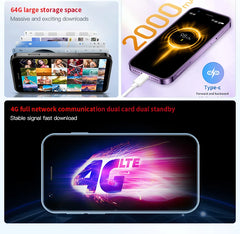 هاتف SOYES XS16 Mini 4G LTE صغير الحجم، ذاكرة وصول عشوائي 3 جيجابايت، سعة تخزين 64 جيجابايت، نظام تشغيل Android10.0، شاشة 3 بوصات، كاميرا 5 ميجابكسل، شريحتي اتصال، متجر Play، واتساب
