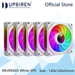 مروحة هيكل الكمبيوتر UPSIREN UF-1 PRISM 4 PRO 12 سم ARGB 4 Pin PWM مروحة تبريد هادئة 12 فولت حجم هواء كبير 45.2 CFM / 600-1500 دورة في الدقيقة