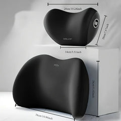 Ergonomic Memory Foam Car Seat Cushion - Lumbar Support & Neck Pillow For All-Season ComfortSynthetic Fiber Car Accessories