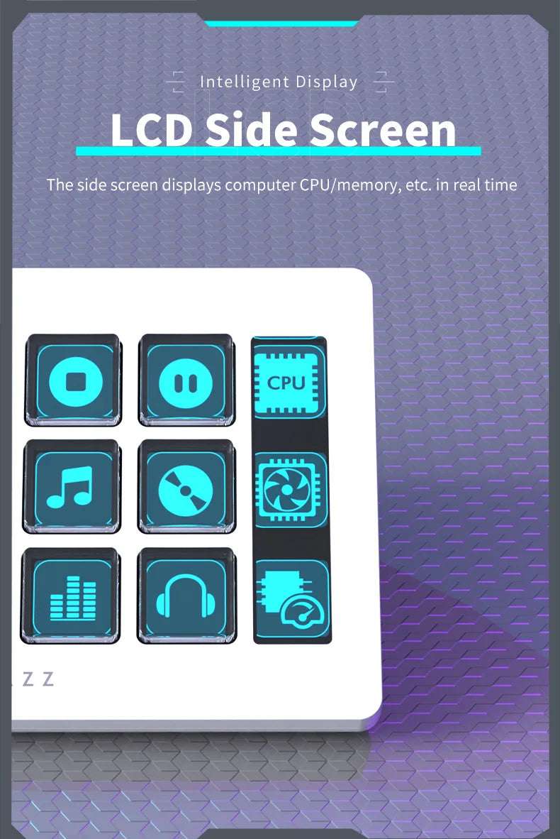 AJAZZ AKP153E Stream Deck Multifunctional Console Panel Desktop Assistente 15 Macro Keys Trigger Actions Custom Mini Keyboard