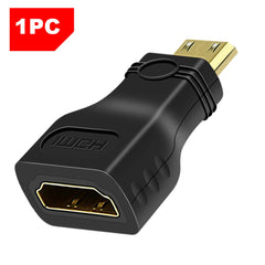 محول QGeeM MINI HDMI ذكر إلى HDMI أنثى محول HDMI إلى MINI HDMI 1080 P 2K 4K لأجهزة الكمبيوتر الصغيرة HDTV HD CAMERA 5504