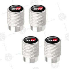 4pcs GR SPORT Logo Car Wheel Tire Valve Caps Air Stem Aluminum Accessories For Toyota Yaris Corolla RAV4 C-HR Camry Prado Voxy