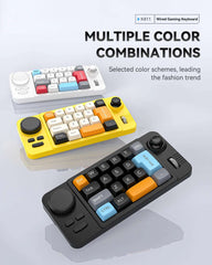 Hot Swap Wired Mechanical Keyboard with Volume Scroll Jostic 19Keys Programmer Keypad for Computer Laptop