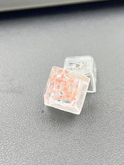 1Pcs High Quality Epoxy DIY Translucent Leaves Dry Flowers Paper Cross Axis Mechanical Keyboard Keycap Universal Accessories