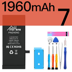 PINZHENG Real High Capacity Battery For iPhone 8 SE2020 6 6S 7 8Plus X Xs Max Xr Phone Replacement Batteries Warranty One Year
