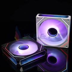 Jungle Leopard Prism 6 Pro ARGB PC Case Fan 120mm 3-sided Infinite Mirror 5V 3PIN Motherboard Lighting Sync 4PIN PWM