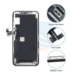 شاشة JK Incell لهاتف iPhone 11 12 13 Pro Max 14 Plus 15 Pro مع مجموعة محول رقمي ثلاثي الأبعاد لشاشة XR X Xs max البديلة