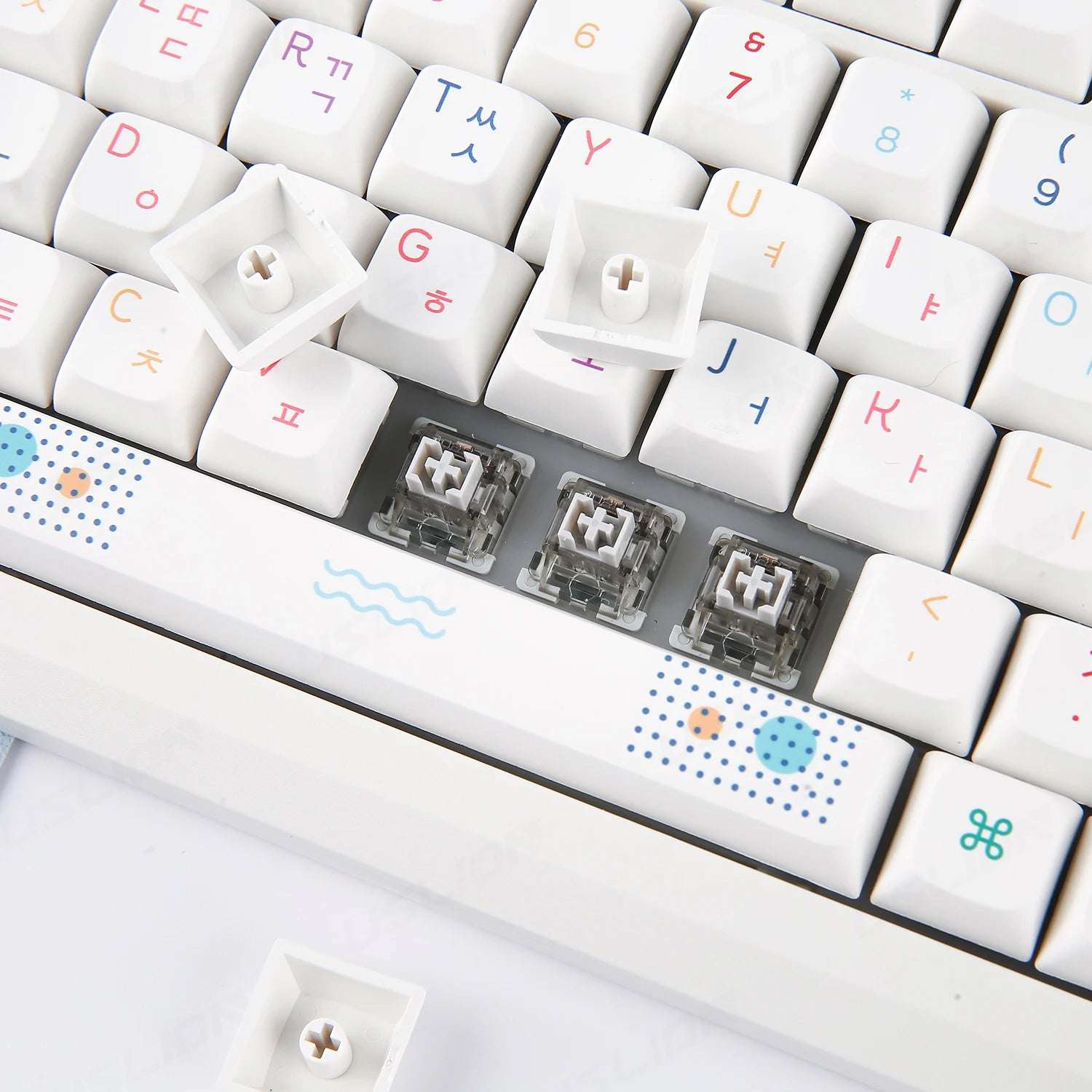 127Keys Korean PBT Keycap Neon Theme XDA Profile For Gaming RGB Mechanical Keyboard Key Caps for Cherry MX Switch English Korea